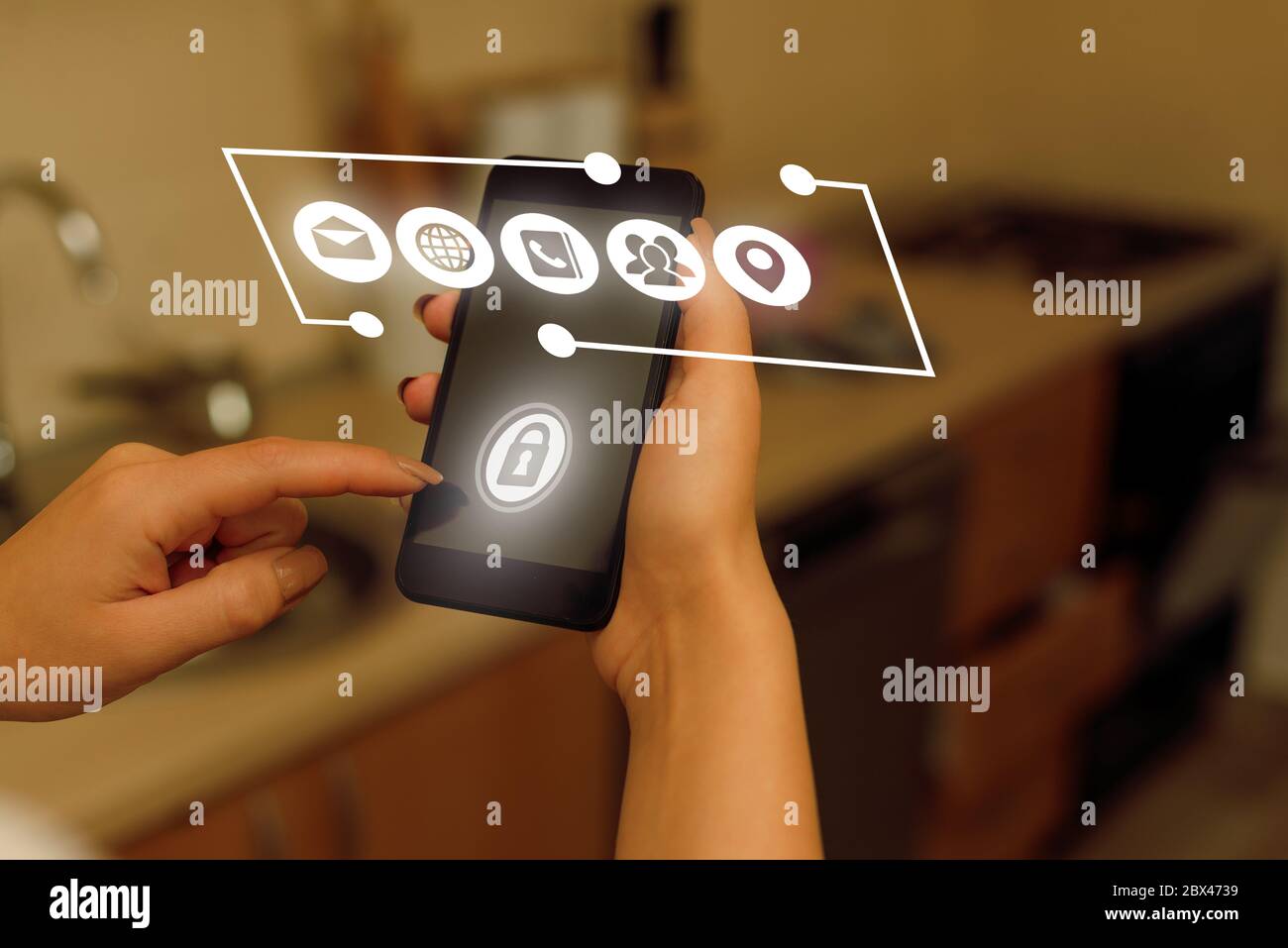 Information Digital Technology Network Connection Infographic Elements ...