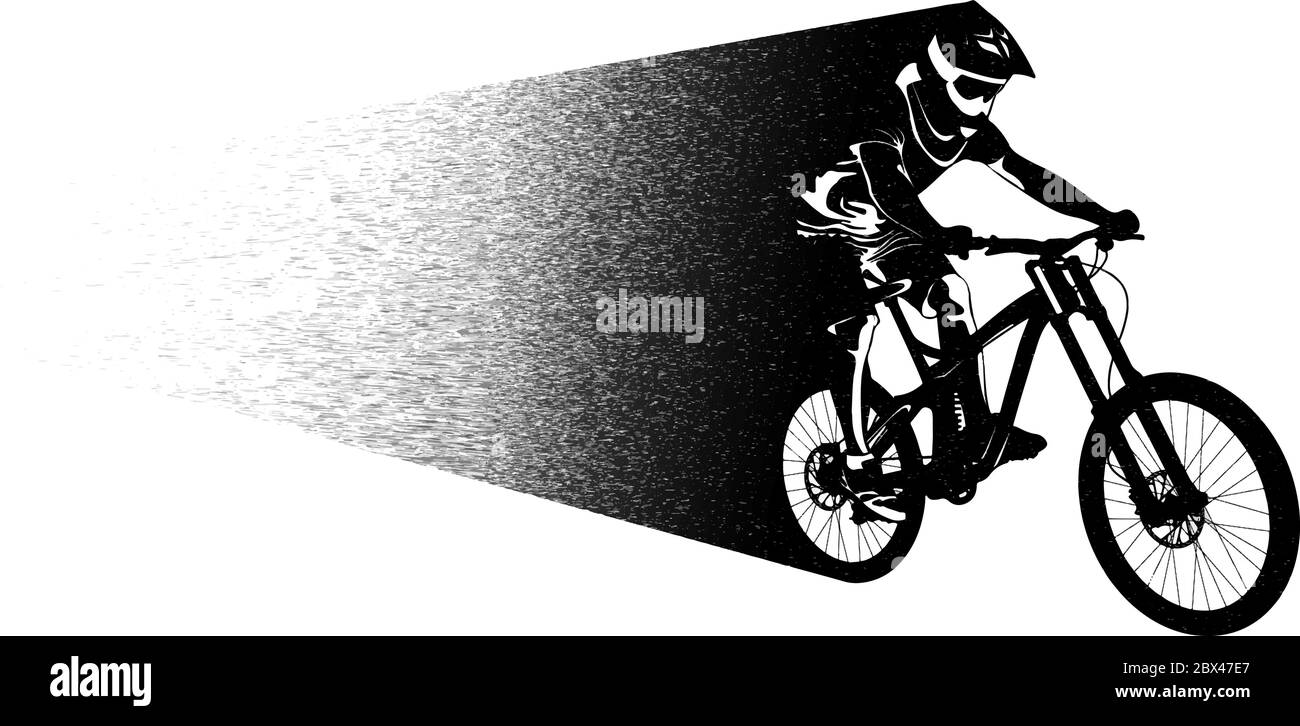 Silhouette of person riding bike Stock Vector Images - Alamy