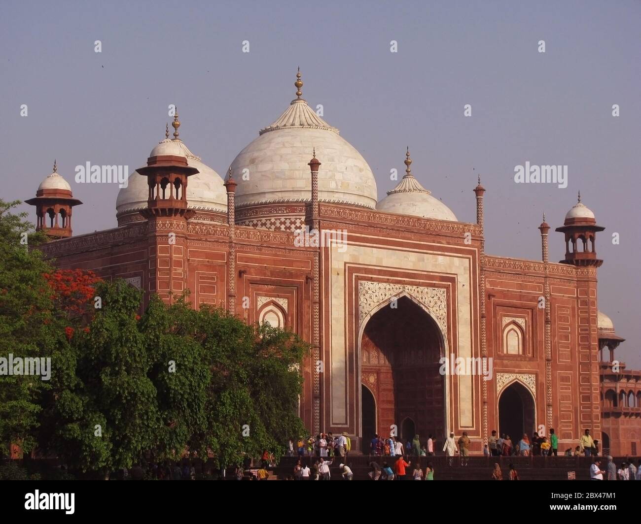 Entry gate of Iconic Taj Mahal in Agra, India. Taj Mahal is one the