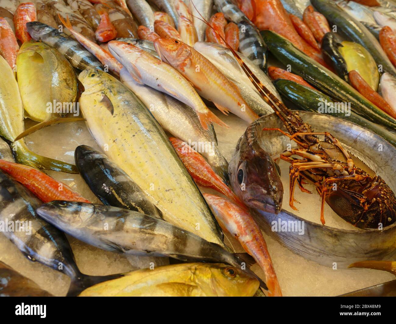 Fresh Fish market in Sicily Stock Photo