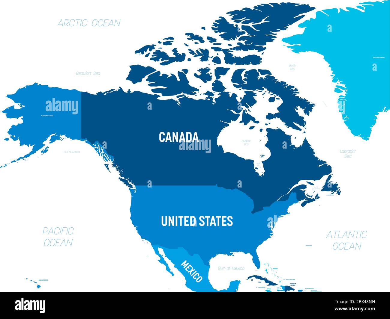 North America Map Green Hue Colored On Dark Background High Detailed Political Map North 