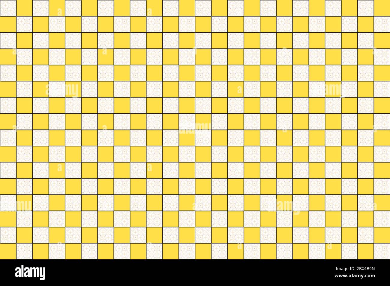 Abstract seamless patterns with yellow and white squares Stock Photo ...