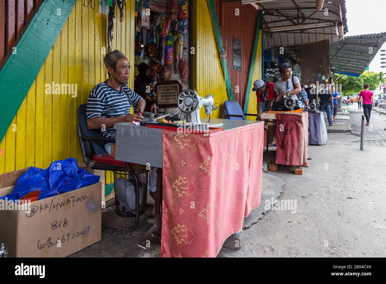 Kota Kinabalu Sabah, Malaysia - May 15, 2017 : Scene at Handicraft market or well known as Filipino Market. A very popular market to buy Sabah's Pearl Stock Photo