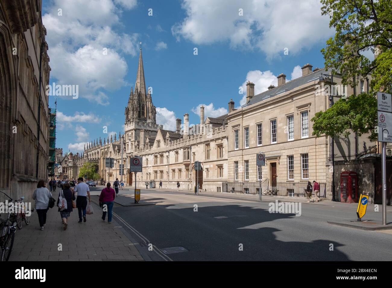 All Souls College and University Church of Virgin Mary, Oxford High Street Stock Photo