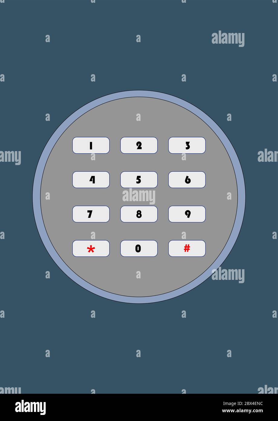 Code lock for safe doors with number buttons Stock Vector Image & Art ...