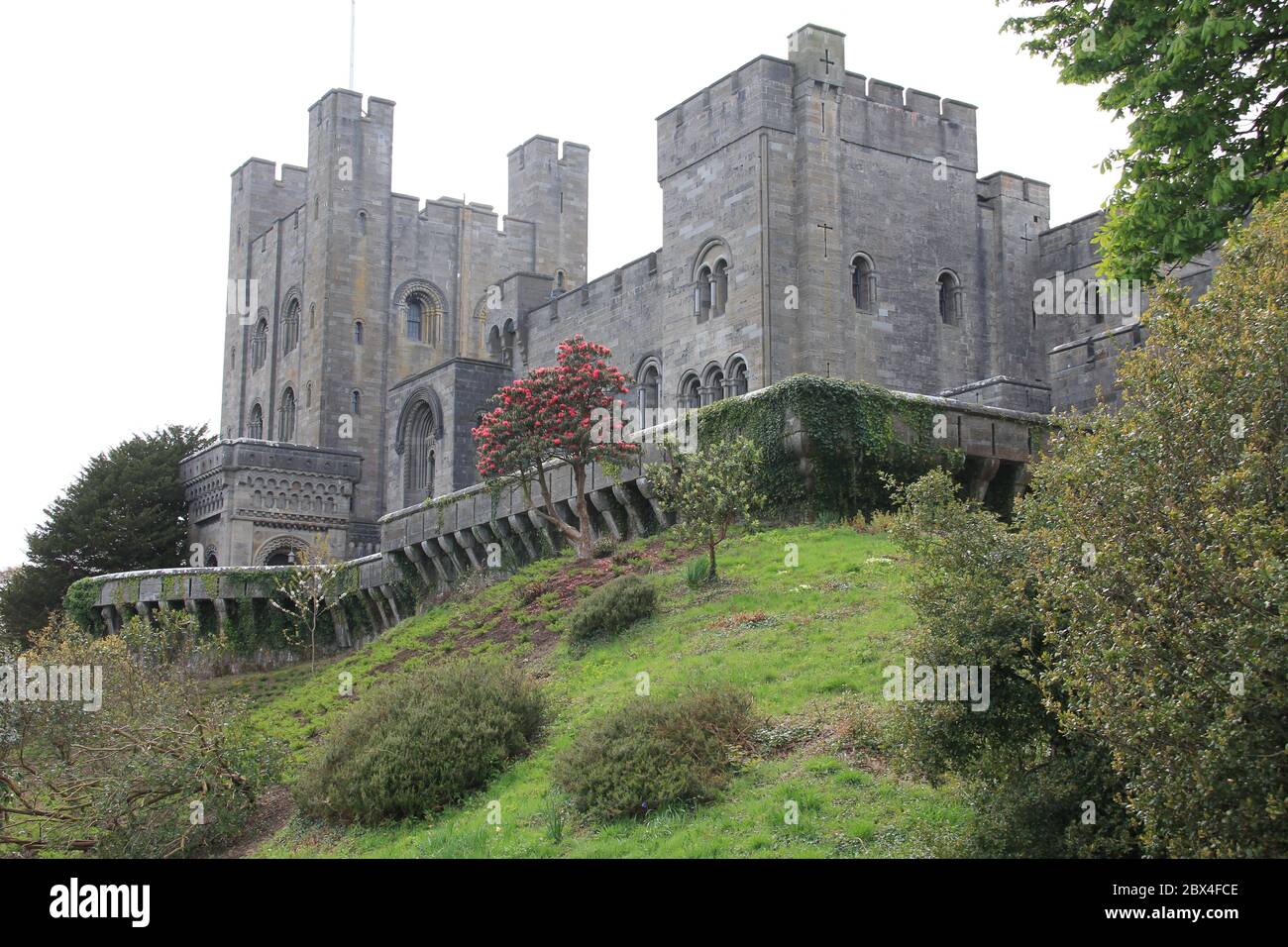 Penrhyn Castle and Garden in Llandygai,North Wales. United Kingdom Stock Photo