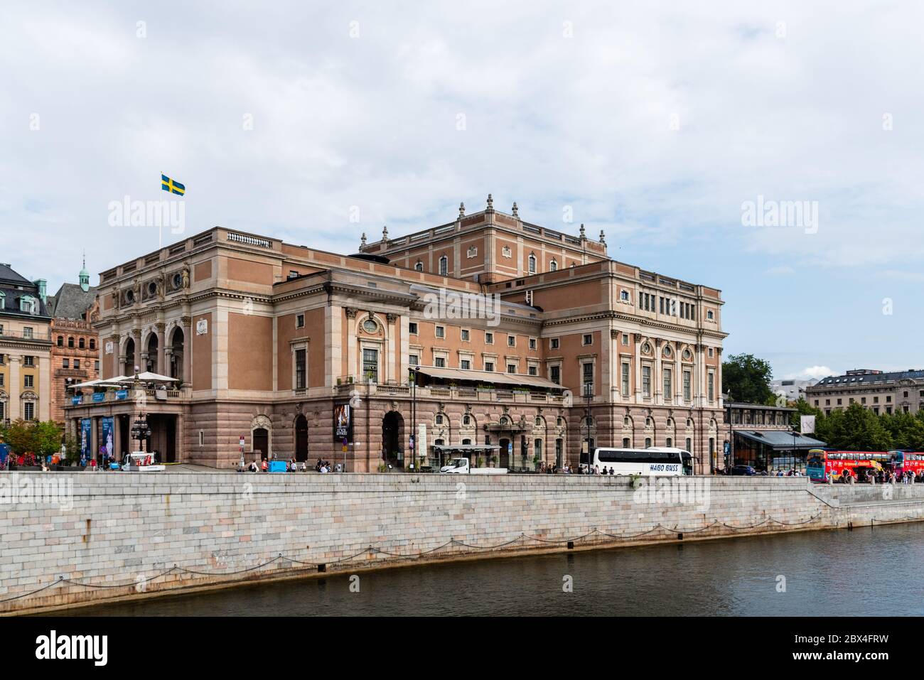 Stockholm, Sweden - August 8, 2019: Cityscape with the Royal Swedish Opera Stock Photo