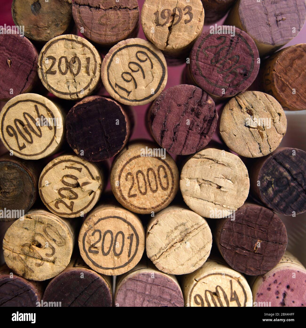 Corks of french wine Stock Photo Alamy