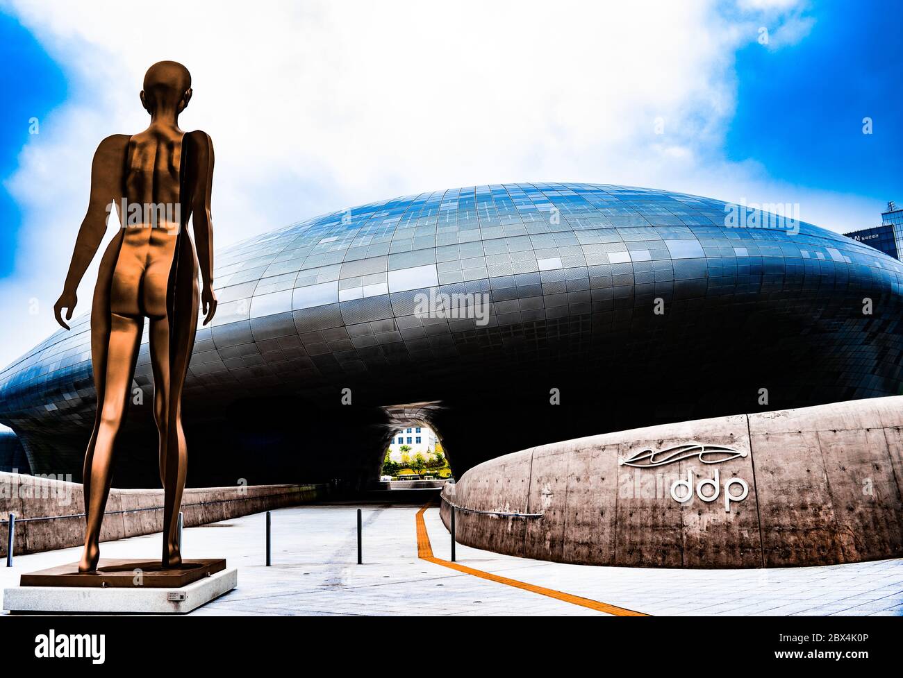 Scene from Dongdaemun History Culture Park and Design Plaza Stock Photo