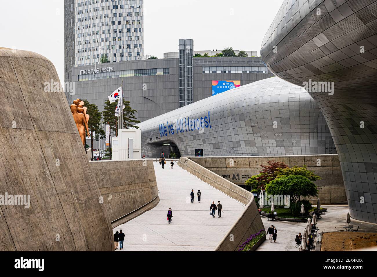 Scene from Dongdaemun History Culture Park and Design Plaza Stock Photo