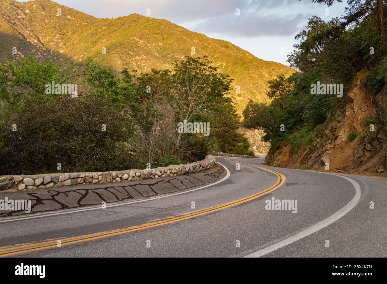 A road winds through the mountains in Southern California Stock Photo ...
