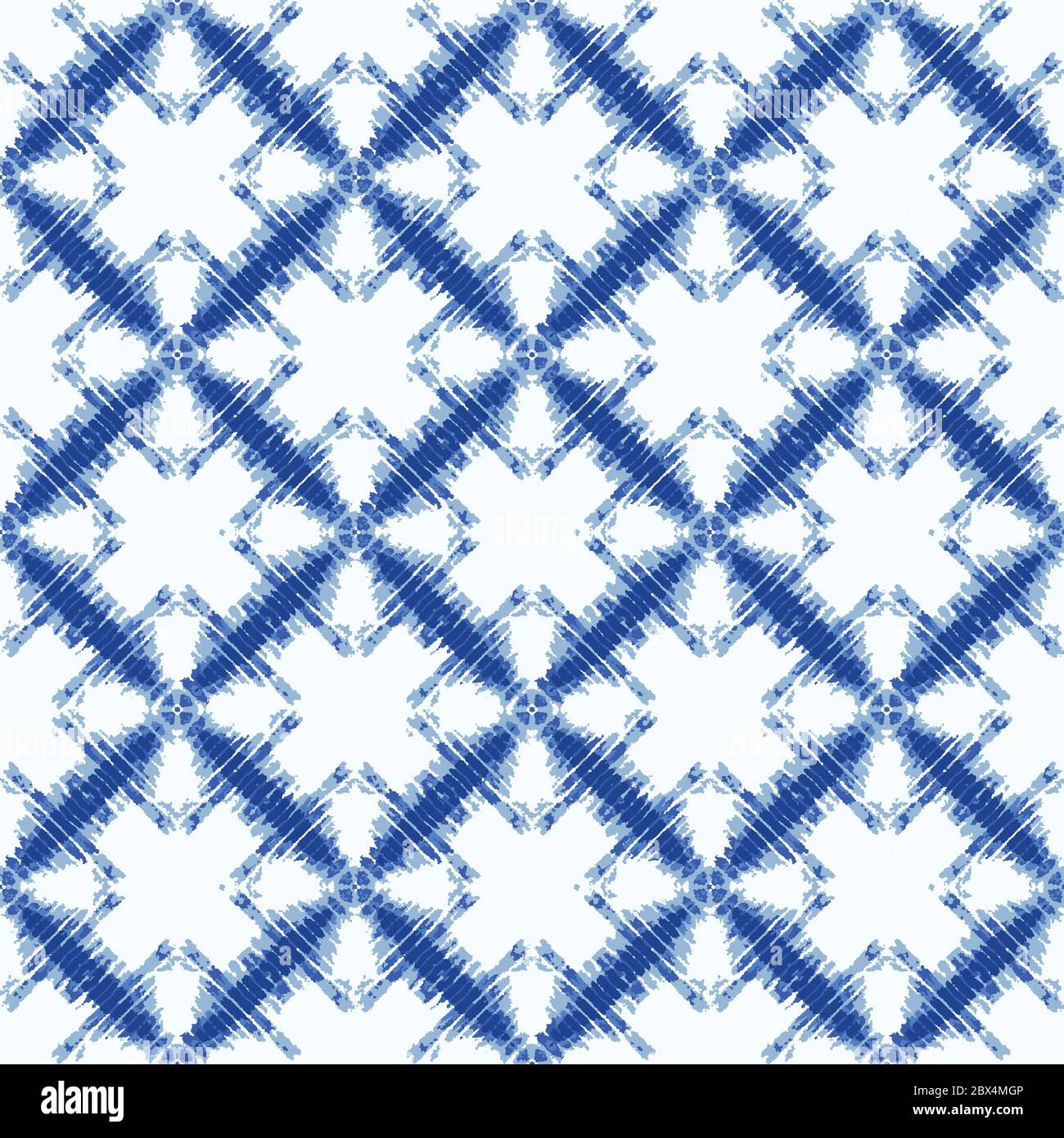 Shibori Tie Dye Effect Diamond Background. Seamless Pattern Textile