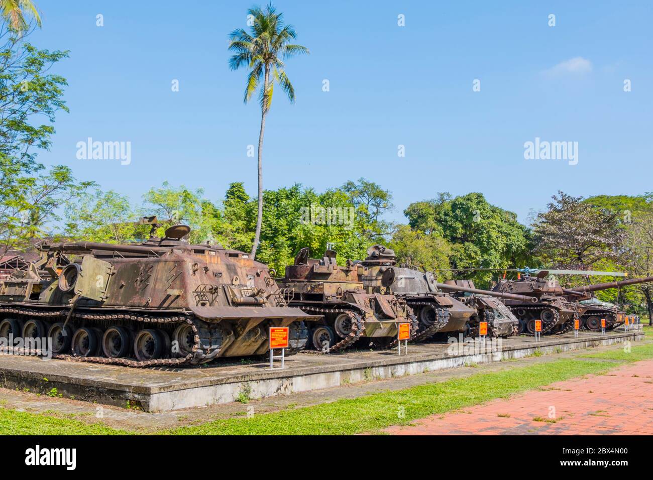 Tanks, Thua Thien Hue History Museum, Hue War Museum, Hue, Vietnam Stock Photo