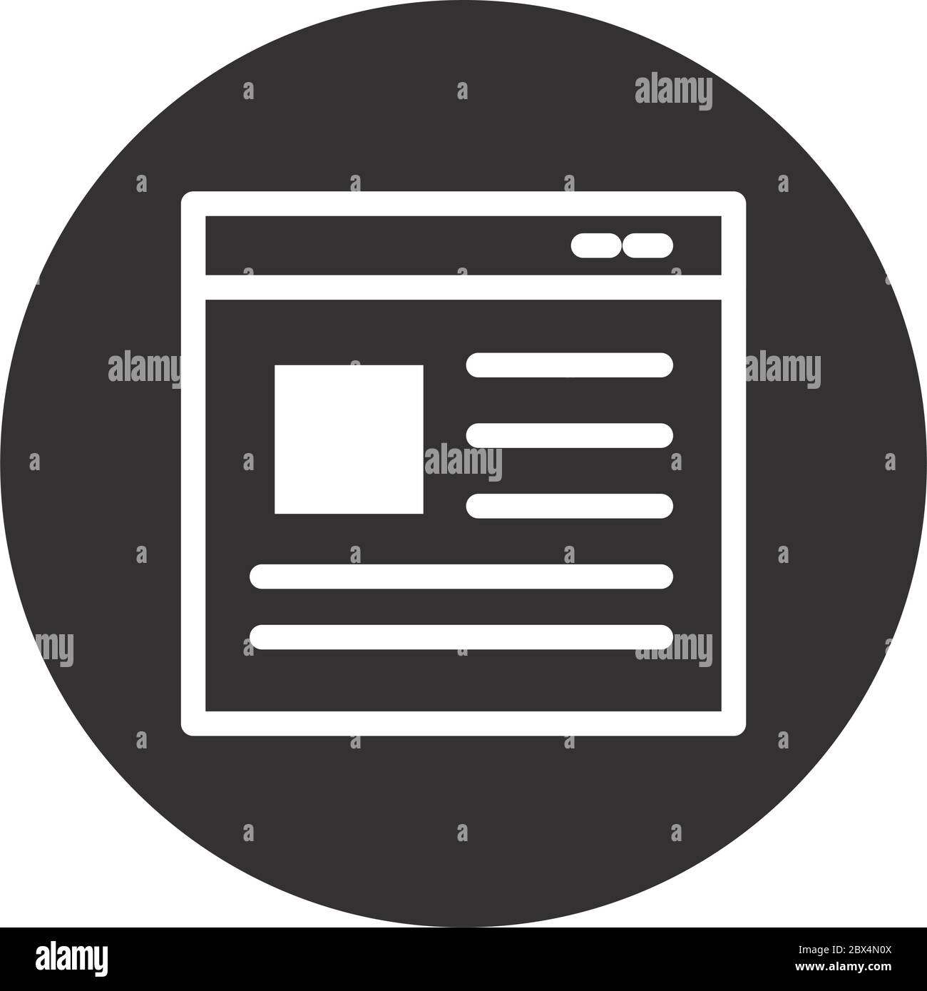 web window page icon over white background, block style, vector ...