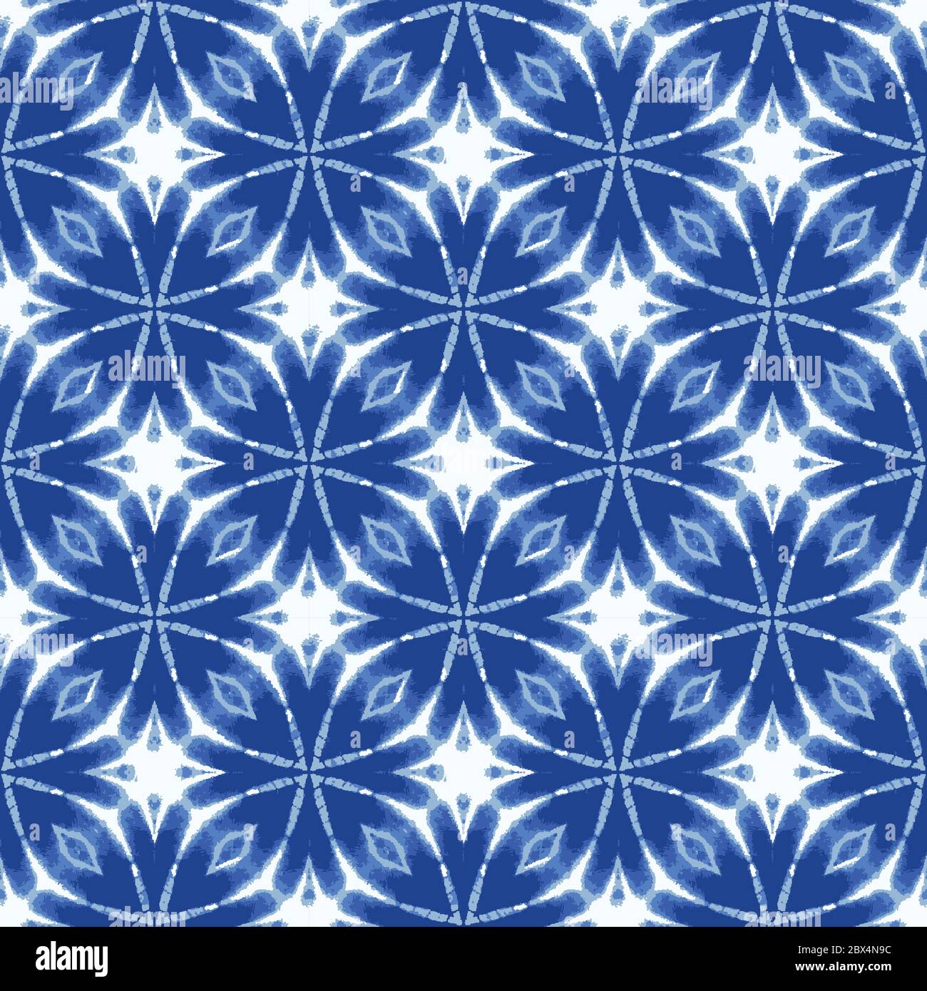 Shibori Tie Dye Diamond Background. Seamless Pattern Abstract Textile