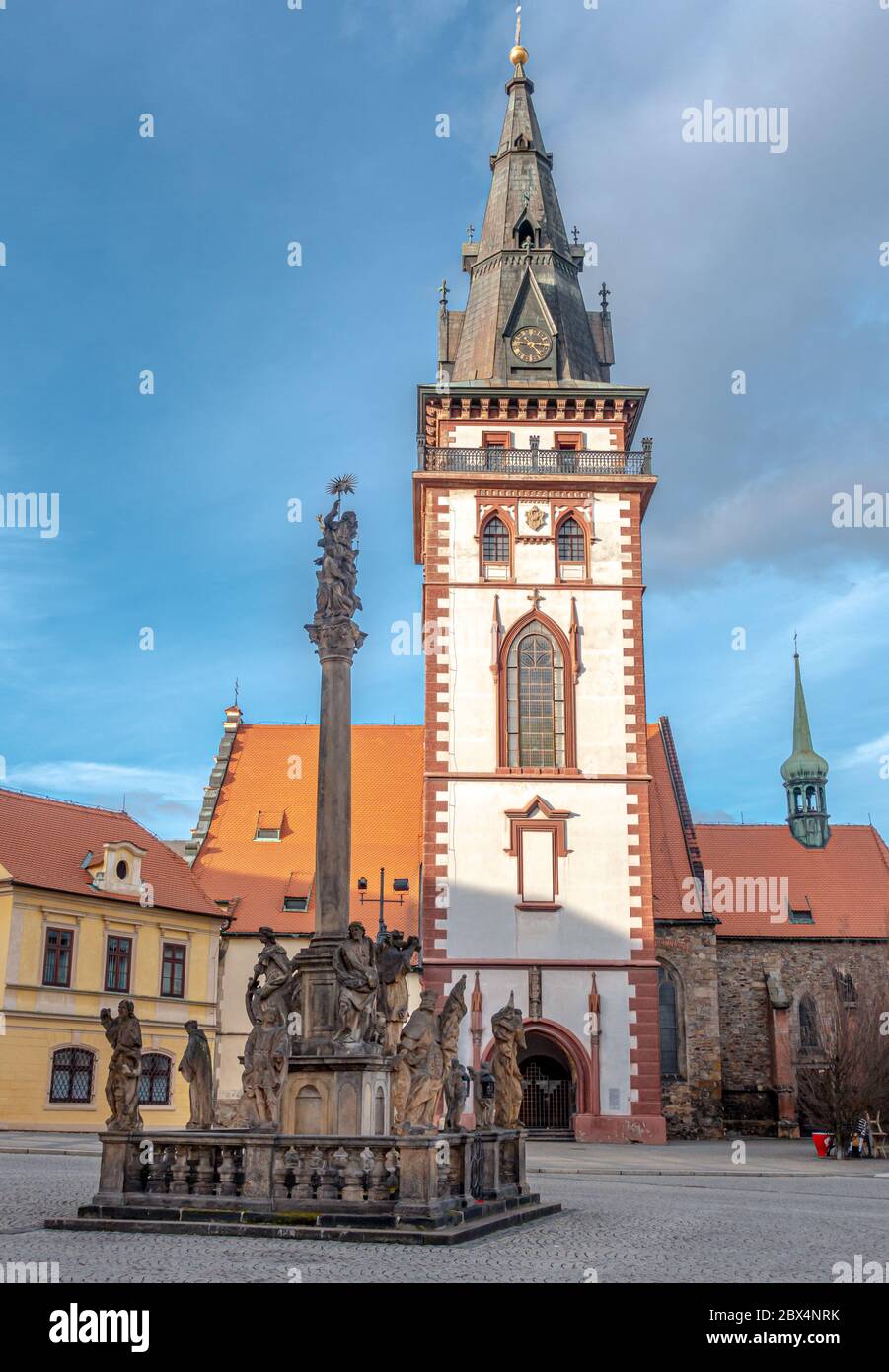 The ancient historical town of Chomutov in Czech Republic Stock Photo