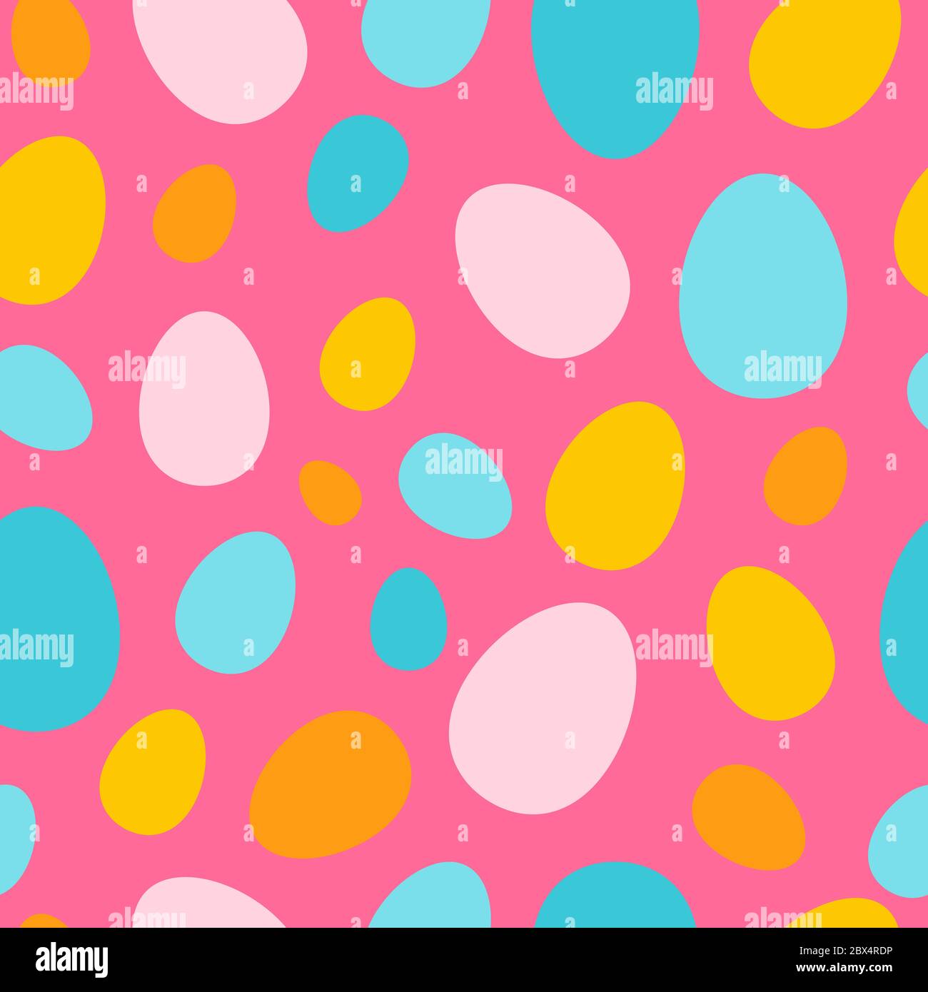 Colorful different size eggs vector seamless Stock Vector