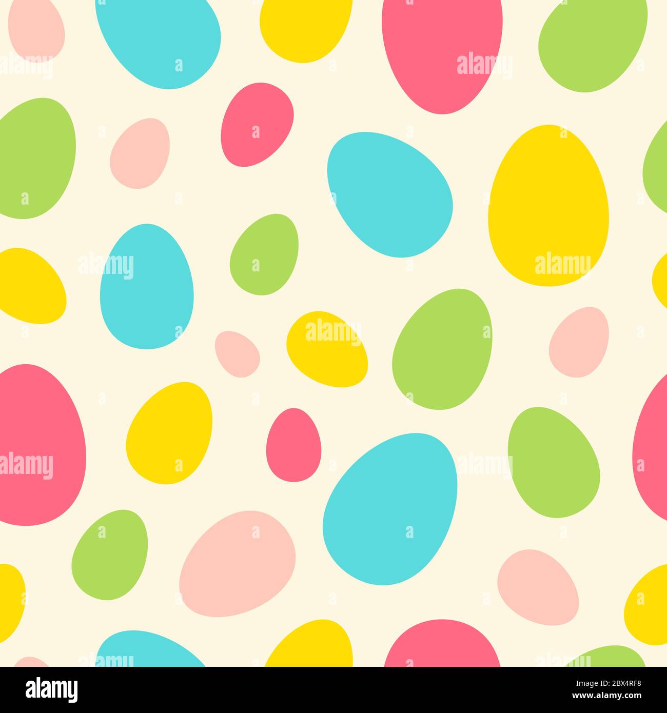 Colorful different size eggs vector seamless Stock Vector