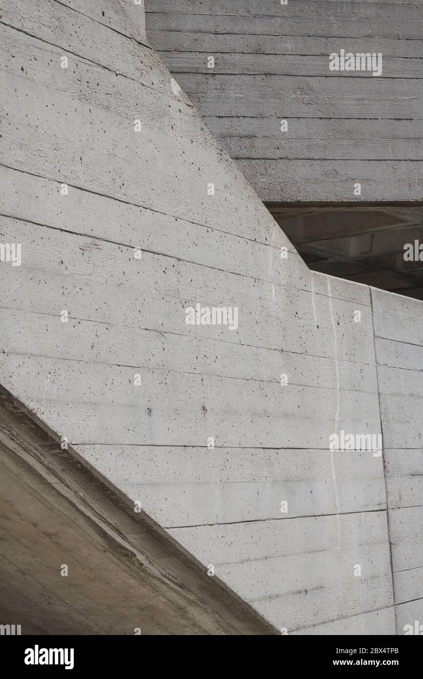 Details of the National Theatre designed by Denys Lasdun, London, UK Stock Photo