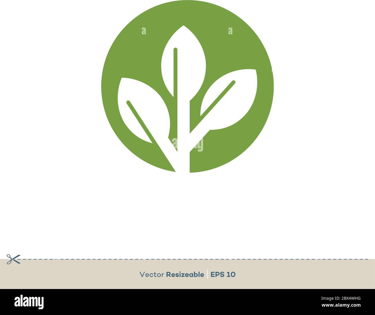 Green Leaves Vector Logo Template Illustration Design. Vector EPS 10. Stock Vector