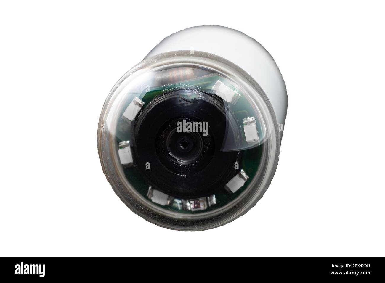 Capsule with camera for capsular endoscopy isolated on white background