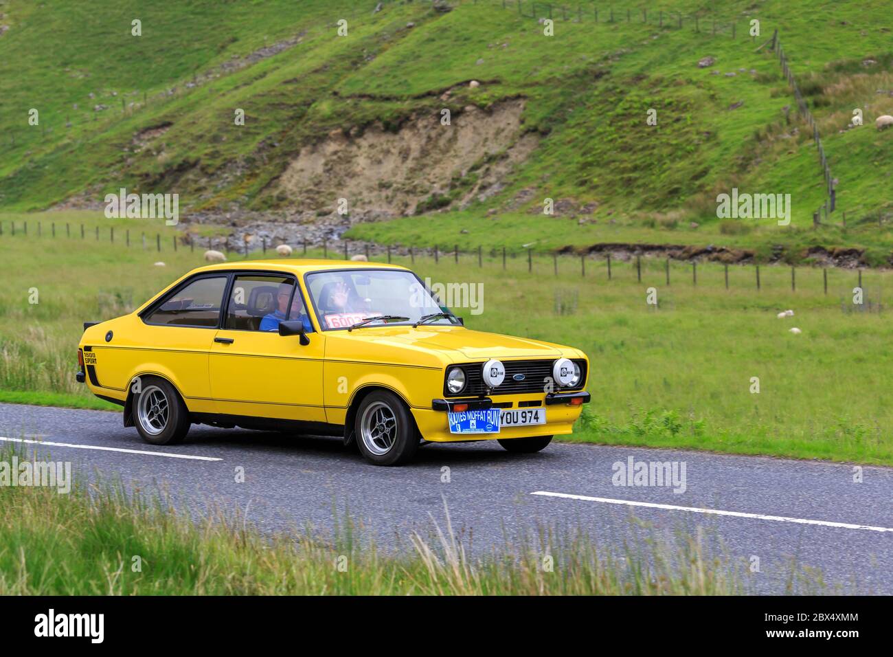 MOFFAT, SCOTLAND JUNE 29, 2019 1982 Ford Escort MK2 1600 Sport car
