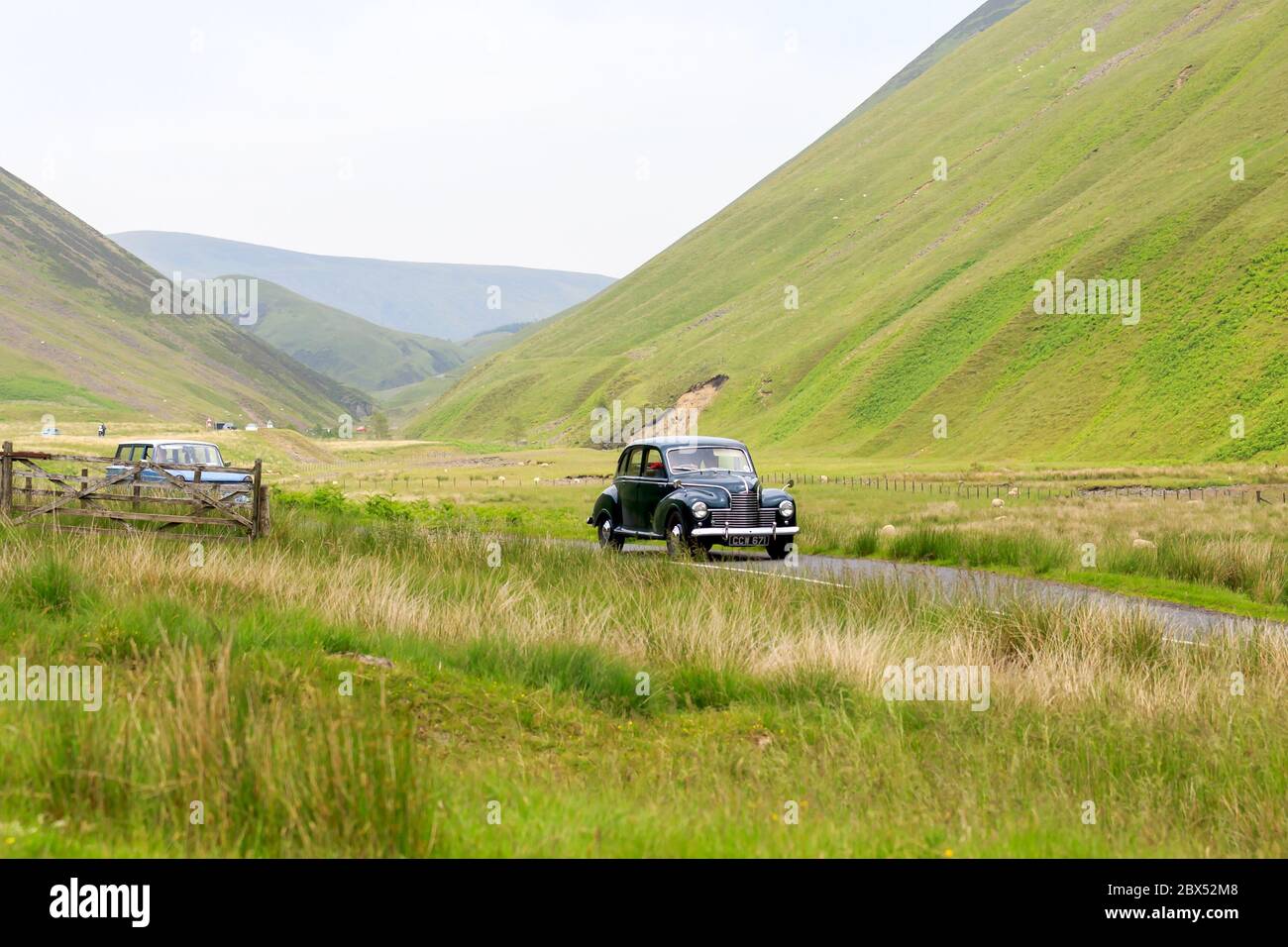 MOFFAT, SCOTLAND JUNE 29, 2019 1950 Jowett Javelin saloon car in a