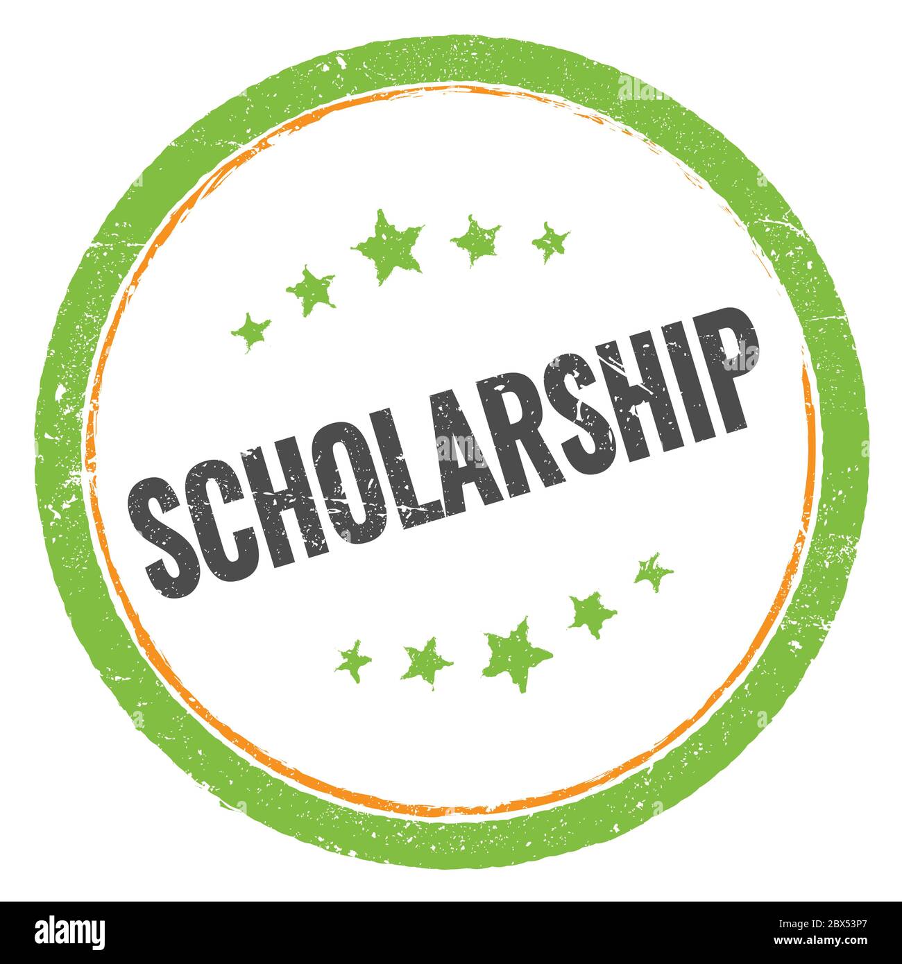 SCHOLARSHIP green black stamp Stock Photo Alamy
