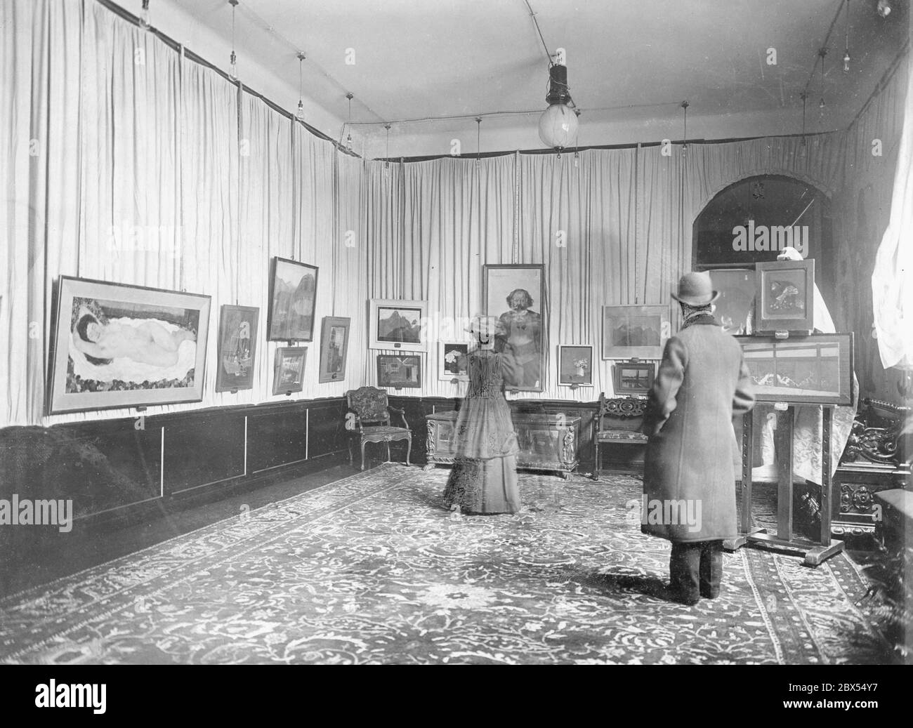 Exhibition of works of the Bohemian painter Emil Orlik at Gurlitt in Potsdam. Stock Photo
