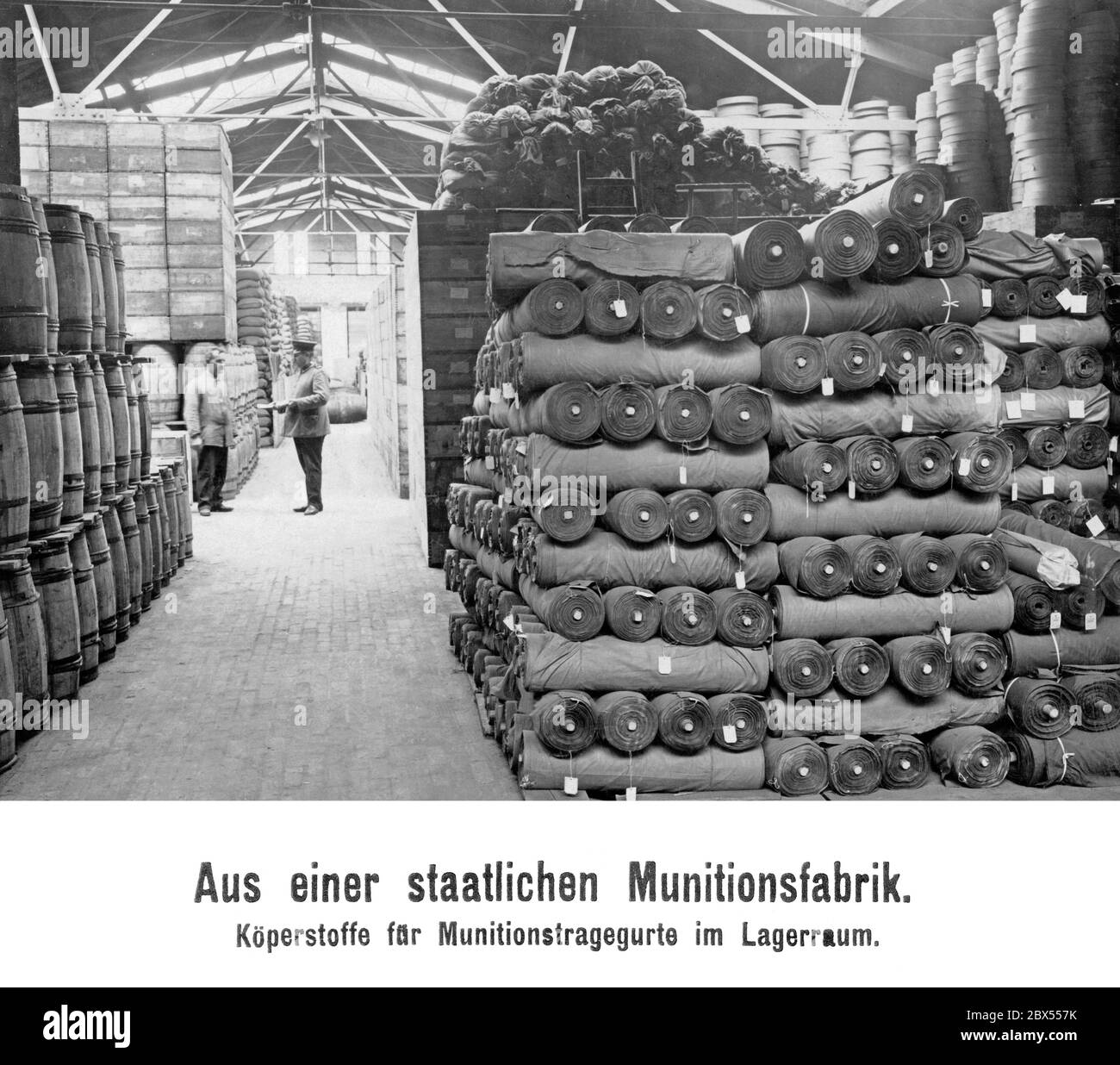 Warehouse of a state munitions factory. Stock Photo