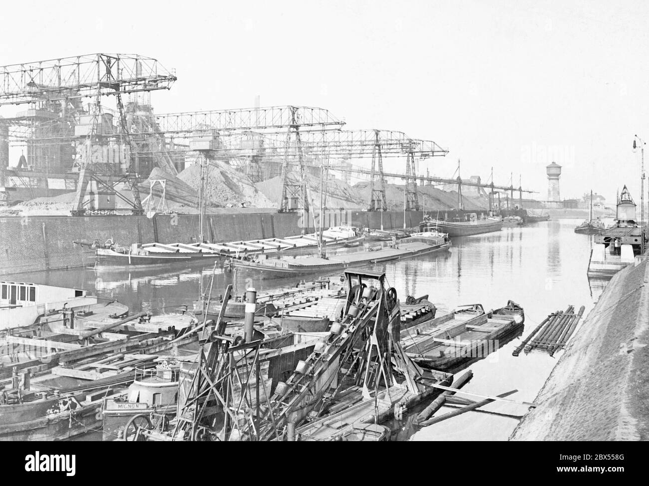 Ships and boats are launched on a canal on the occasion of the