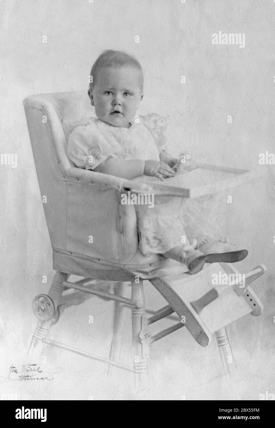 The last Grand Duke of Saxe-Weimar-Eisenach as an infant. Stock Photo