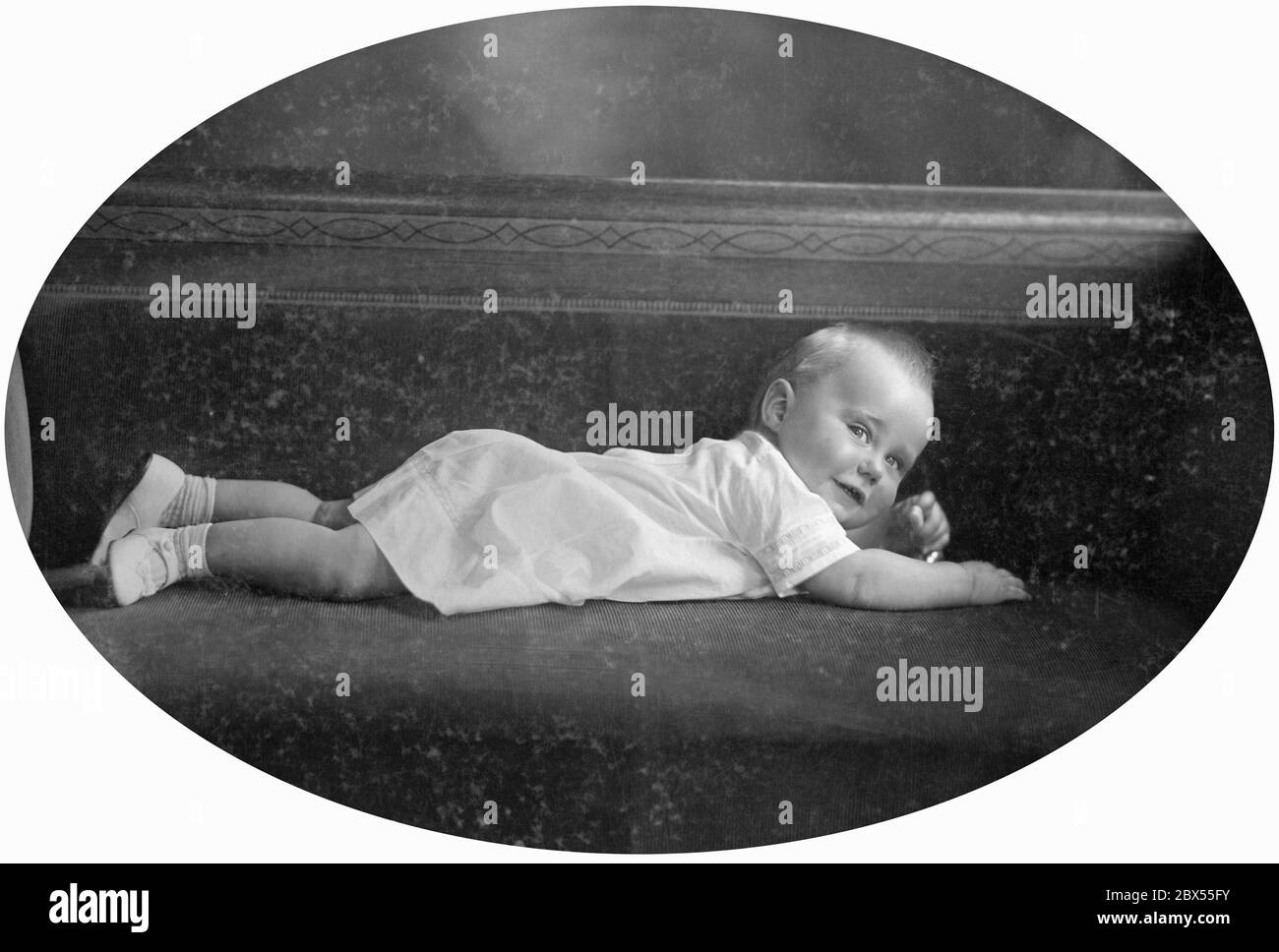 The last Grand Duke of Saxony, William Ernest, as a toddler. Stock Photo