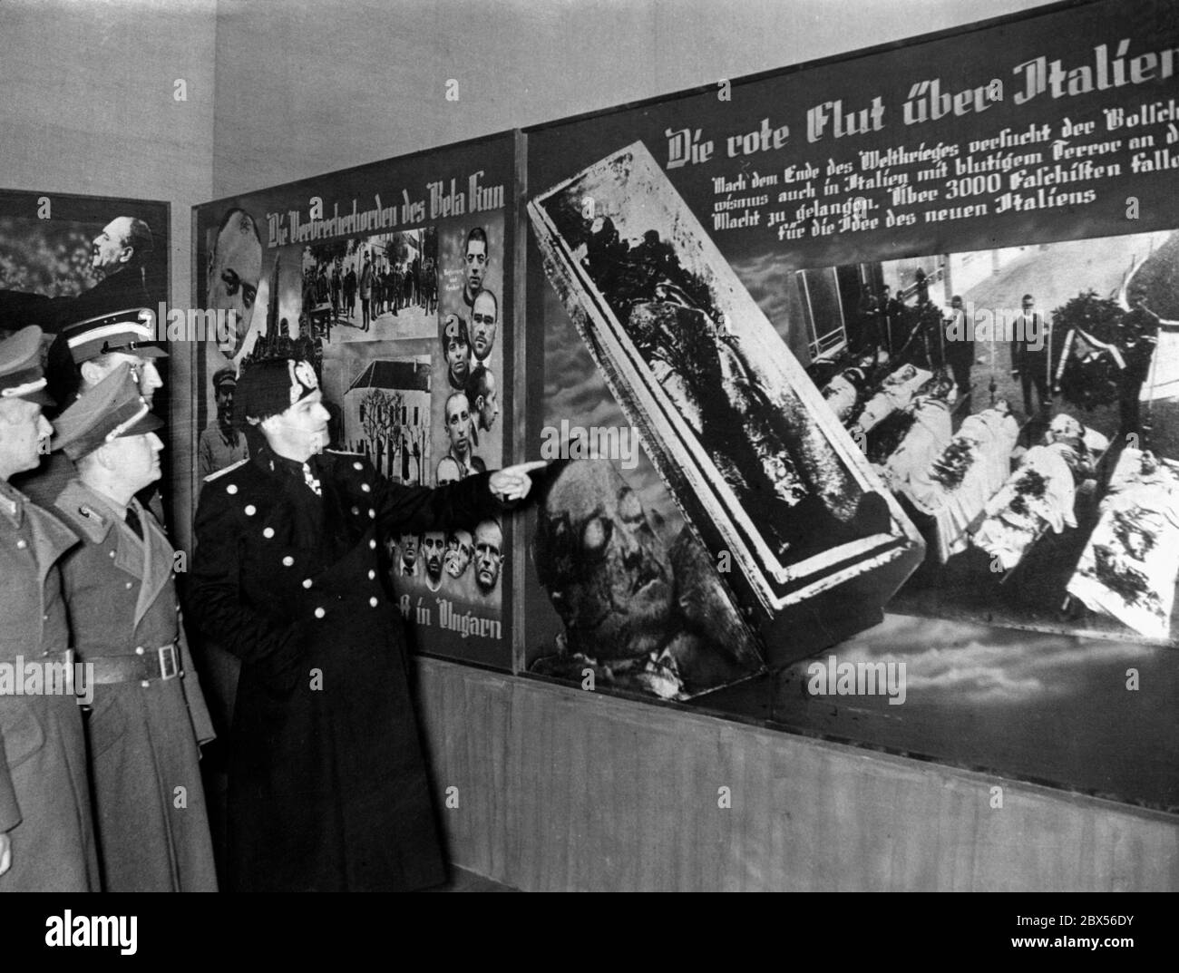 View of a poster of an anti-Bolshevik exhibition in the Berlin Reichstag. Stock Photo