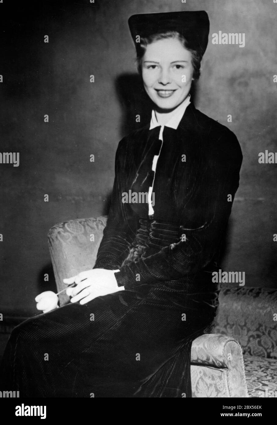 Portrait of the Danish journalist Dr. Inga Arvad, born Inga Maria Petersen, who conducted several interviews with Hitler. Stock Photo