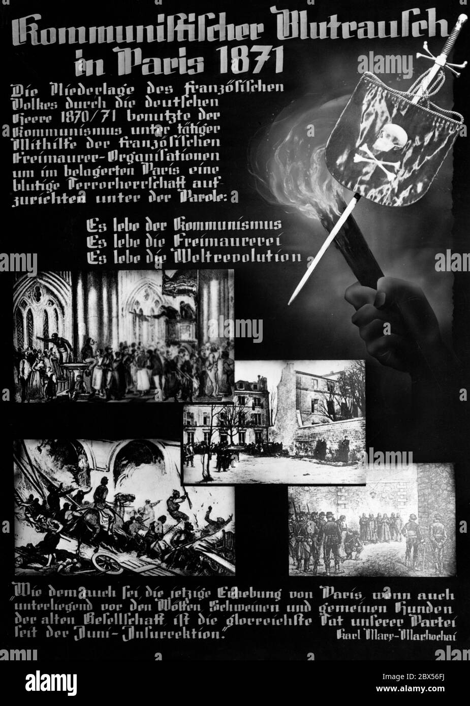 HistoricalFindings Photo Bolschewismus heisst die Welt im Blut ersäufen,World War I,WWI,Germany,Wolf,1919