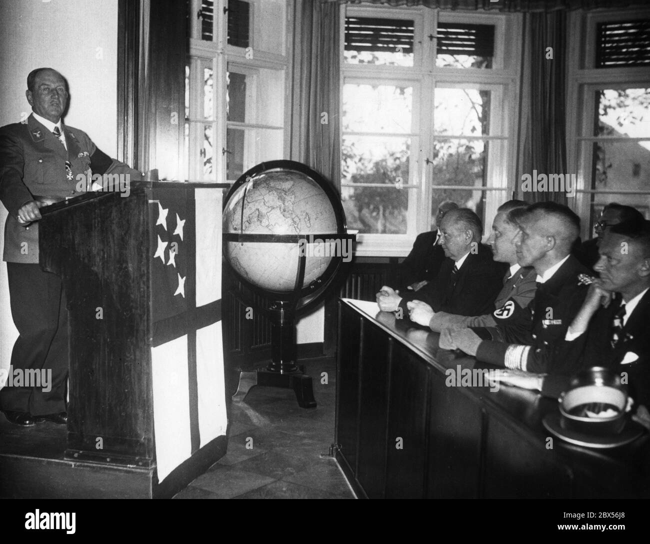 Franz Ritter von Epp, head of the NSDAP Office of Colonial Policy  (Kolonialpolitisches Amt der NSDAP) and leader of the German Colonial  Society, opens a colonial-political training centre in Ladeburg, Bernau near