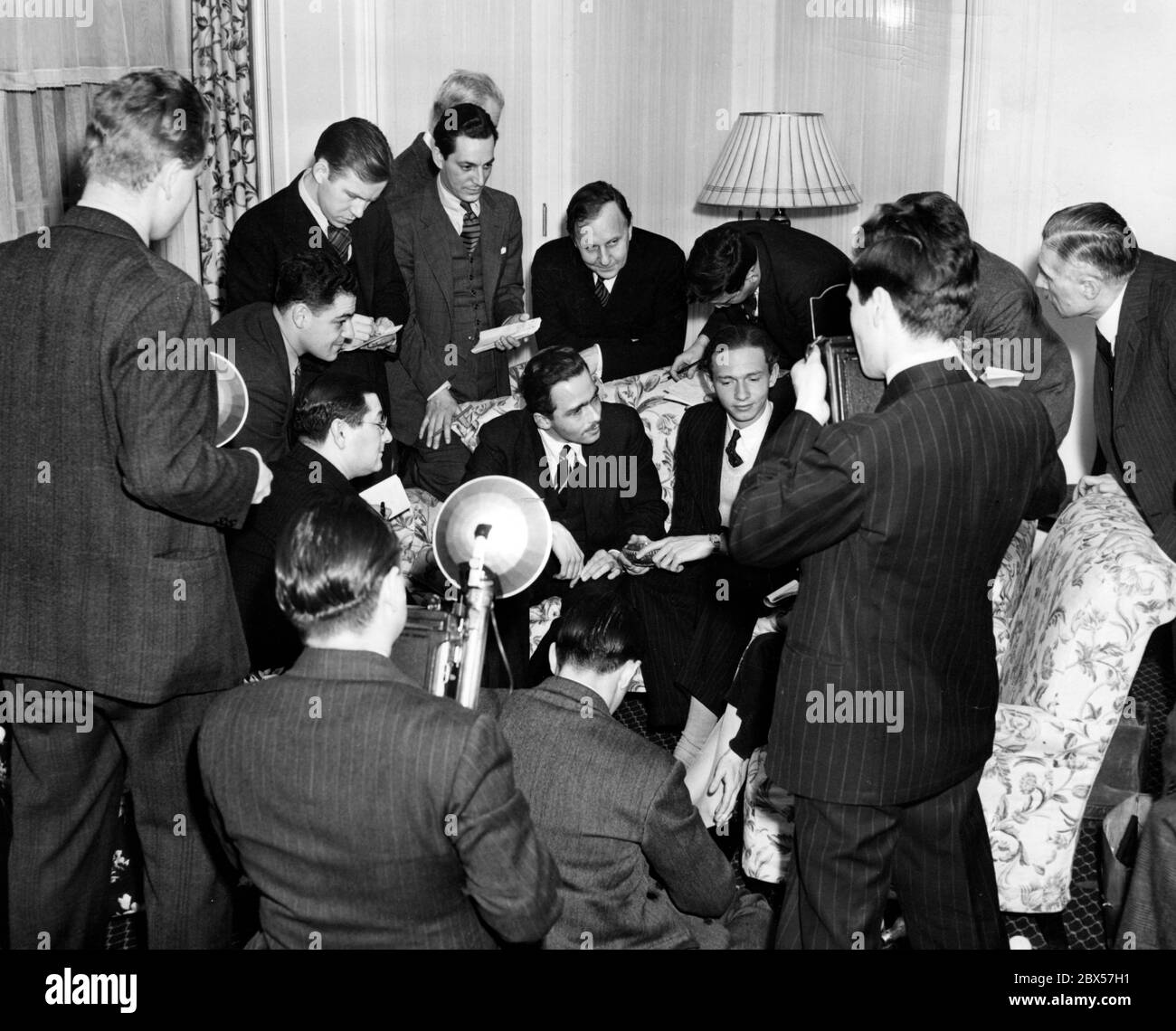 Archduke Otto and his brother Felix von Habsburg during an interview in