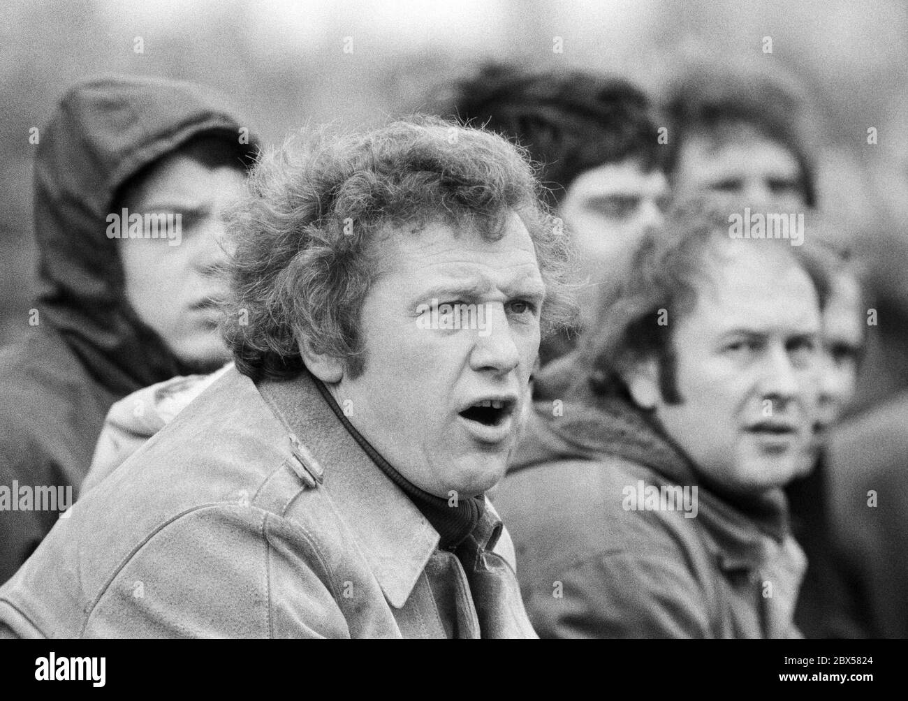 Wattenscheid coach Feldkamp, Regionalliga West, season 1973/1974,  SG Wattenscheid 09 against Sportfreunde Siegen 4: 2, Stadium in der Lohrheide. Stock Photo