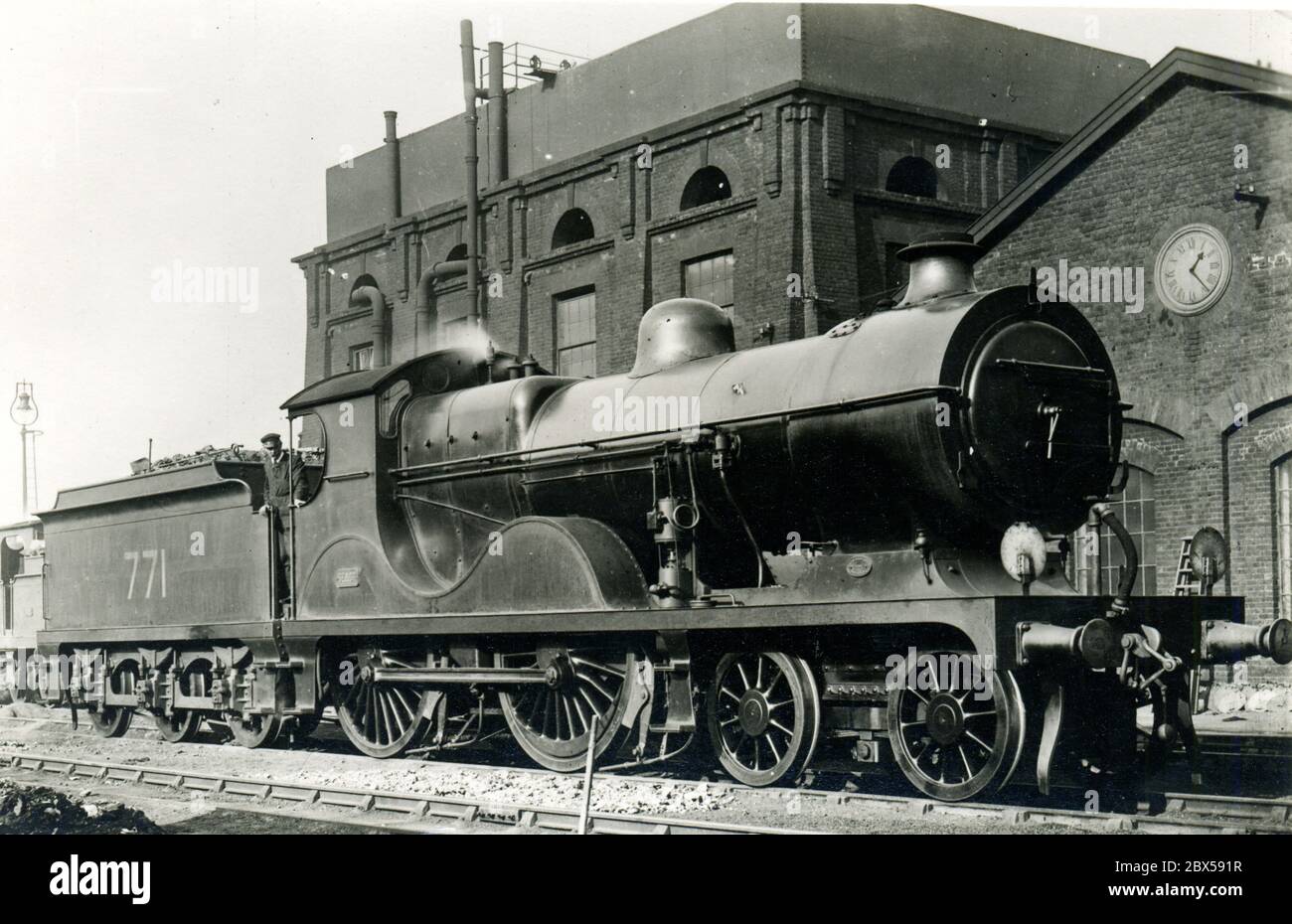 LNER steam locomotive, class engine L, n. 771, probably 1920 at Sturts Lane Stock Photo