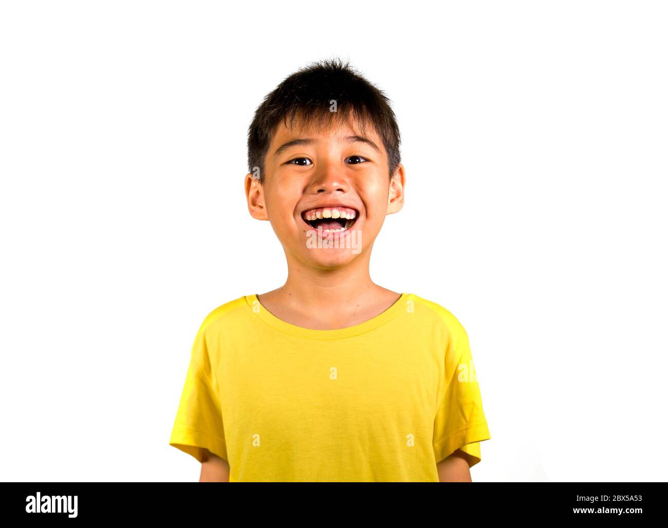 Happy sweet cute handsome 7 8 years hires stock photography and images