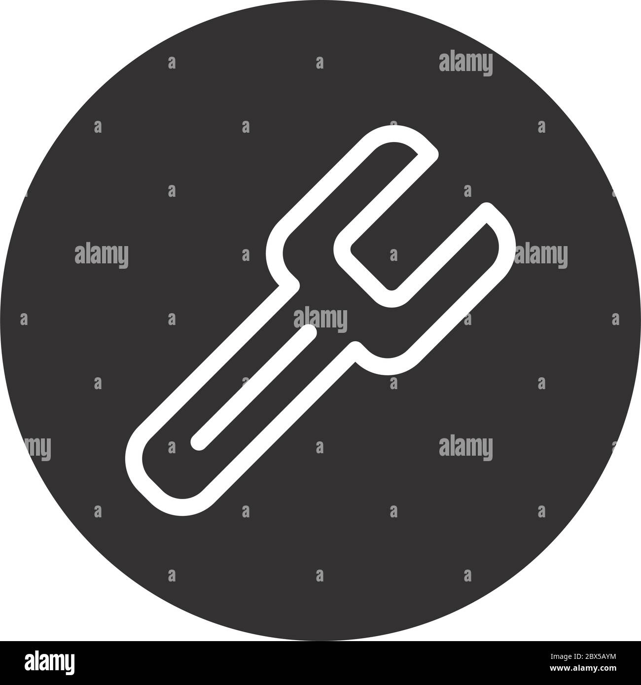 user interface concept, setting symbol, wrench tool icon over white ...