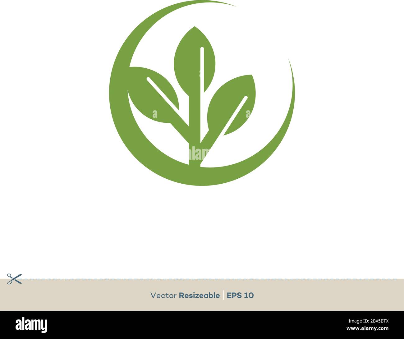 Green Leaves Vector Logo Template Illustration Design. Vector EPS 10. Stock Vector
