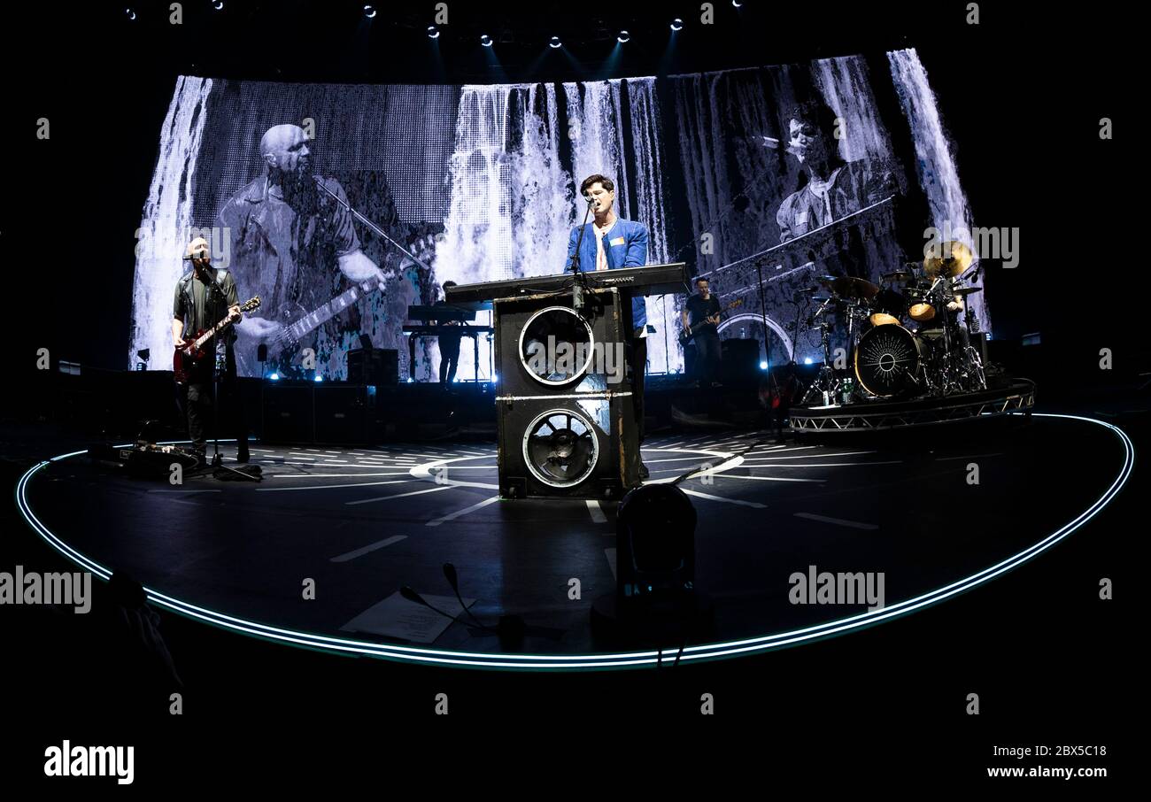 Belfast, Northern Ireland, 3rd March 2020: Irish Rock Band The Script perform to a packed-out crowd during their 'Sunsets and Full Moons' Tour at Belfast's SSE Arena Credit: AK Media/Alamy Live News Stock Photo