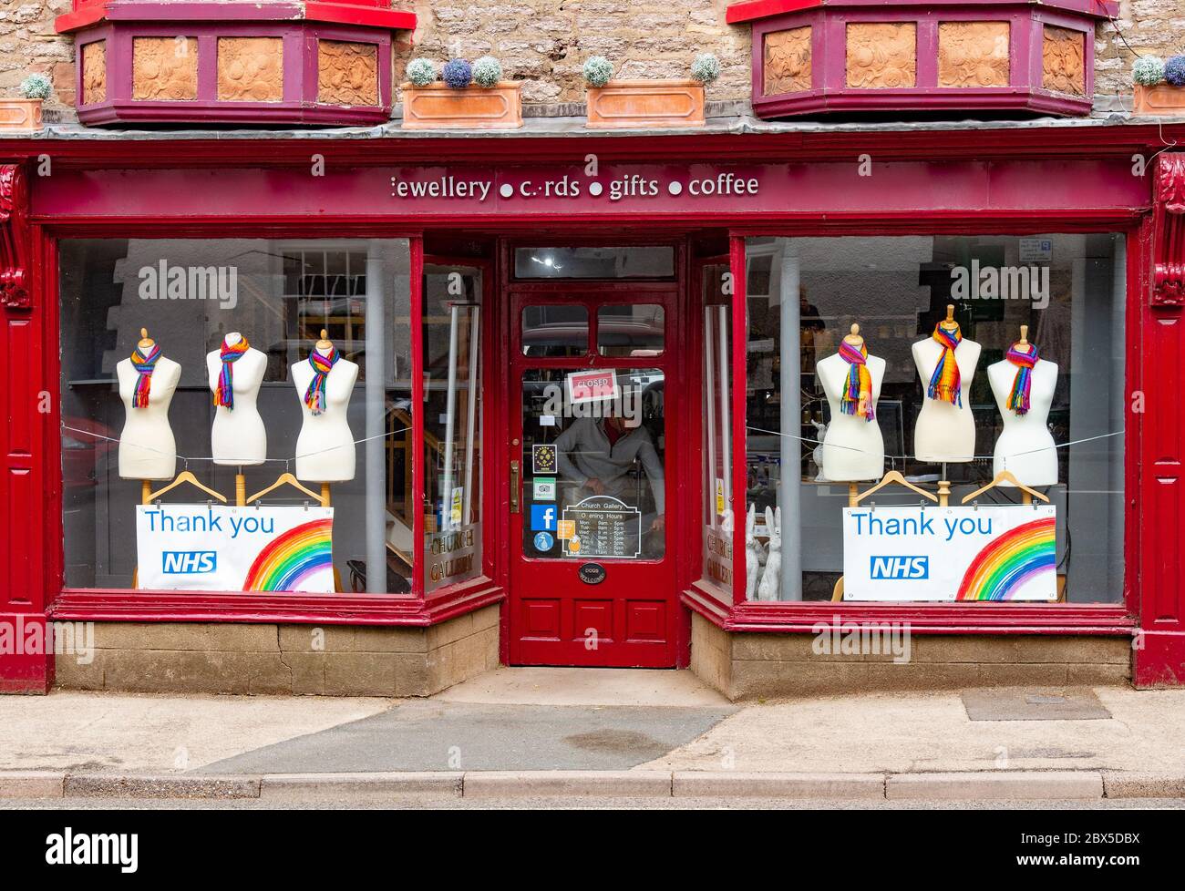 Kirkby Stephen, Cumbria, UK. 4th June, 2020. Thank You NHS displays at Church Gallery, Kirkby Stephen, Cumbria. Credit: John Eveson/Alamy Live News Stock Photo