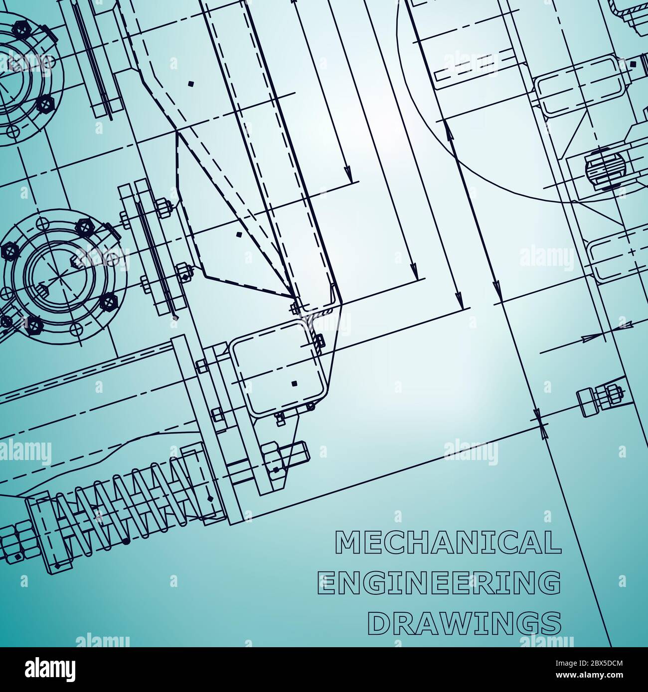 Innovation Engineering Bluecard Example Blueprint. Corporate Identity. Light blue Vector engineering ...