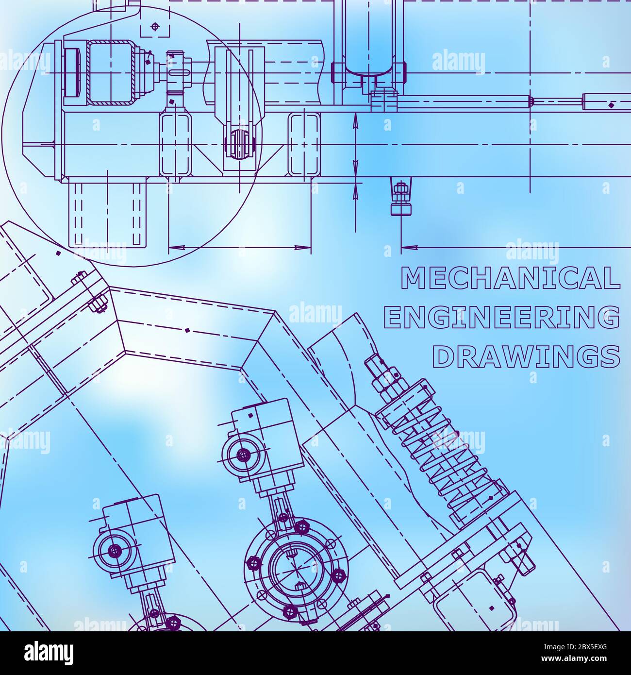 Computer aided design systems. Blue drawings. Blueprint. Corporate ...