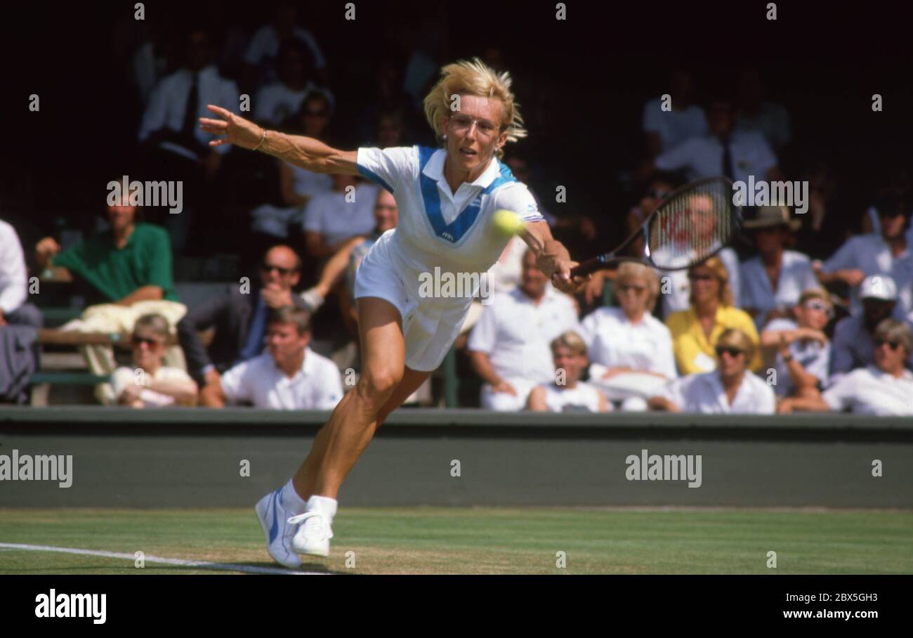 Tennis Wimbledon 1984  Martina Navratilova   Photo by Tony Henshaw Stock Photo