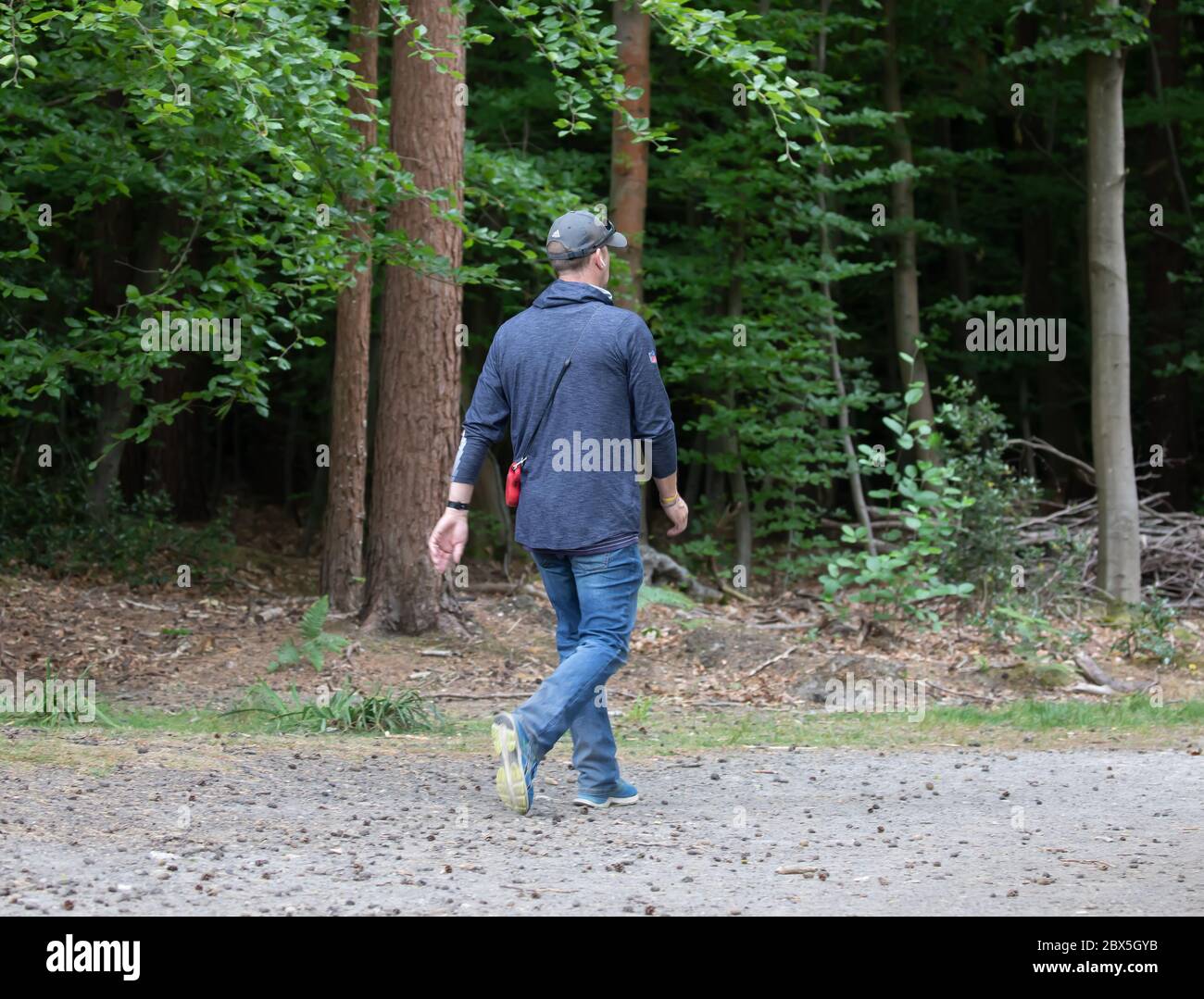Limpsfield Chart,Surrey,UK,5th June 2020,A man taking his daily
