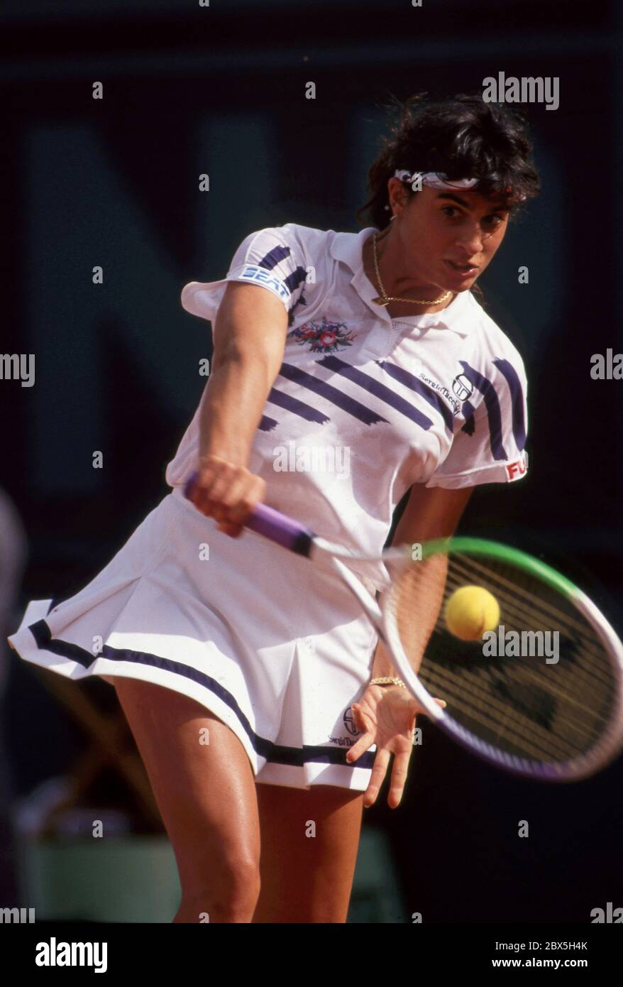 Tennis  French Open 1992  Gabriela Sabatini   Photo by Tony Henshaw Stock Photo